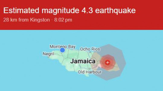 Earthquake Felt In Parts Of Jamaica | RJR News - Jamaican News Online